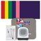 Cricut EasyPress Mini - Blue Heat Press Machine with 12x12 Easy Press Mat and Rainbow Iron-On Roll Bundle